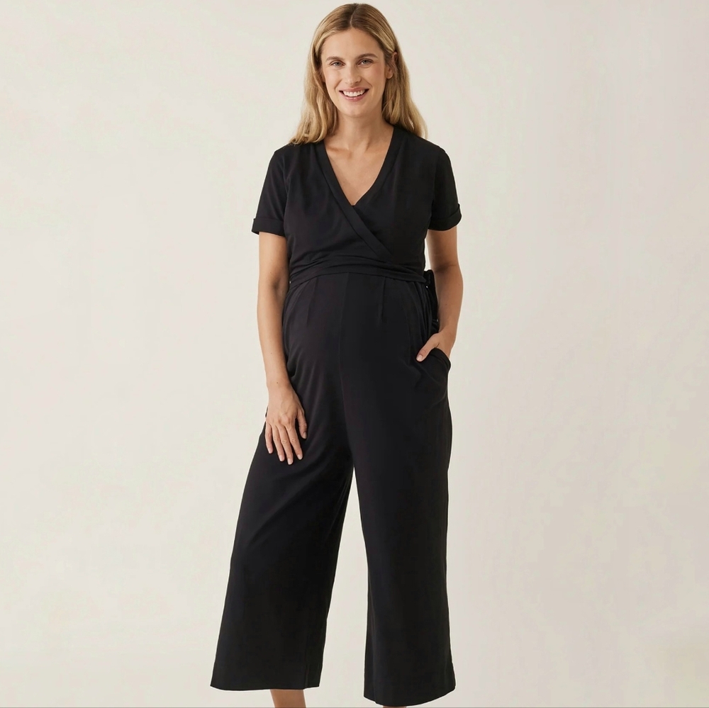 Boob Design Elegant Black Wrap Jumpsuit